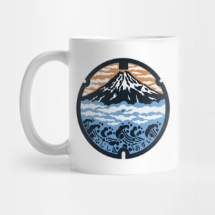 Mount Fuji Manhole Cover Art Mug